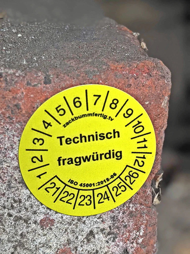 Plakette: Fragwürdig Sticker (10 Stk.)