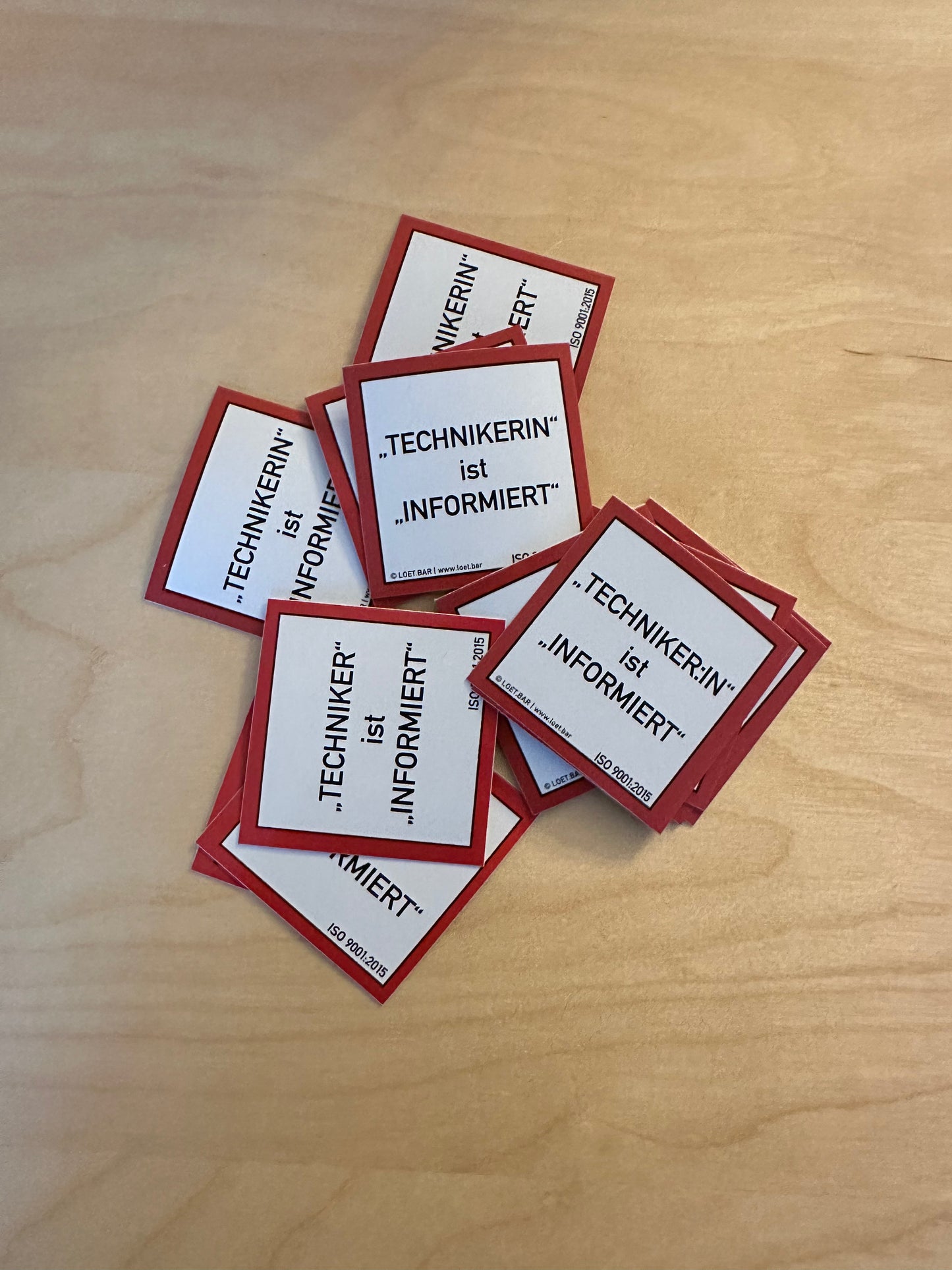 Hinweissticker: "Techniker:in" (10 Stk.)