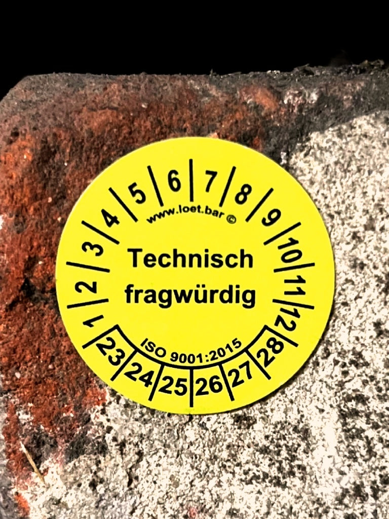 Plakette: Fragwürdig Sticker (10 Stk.)