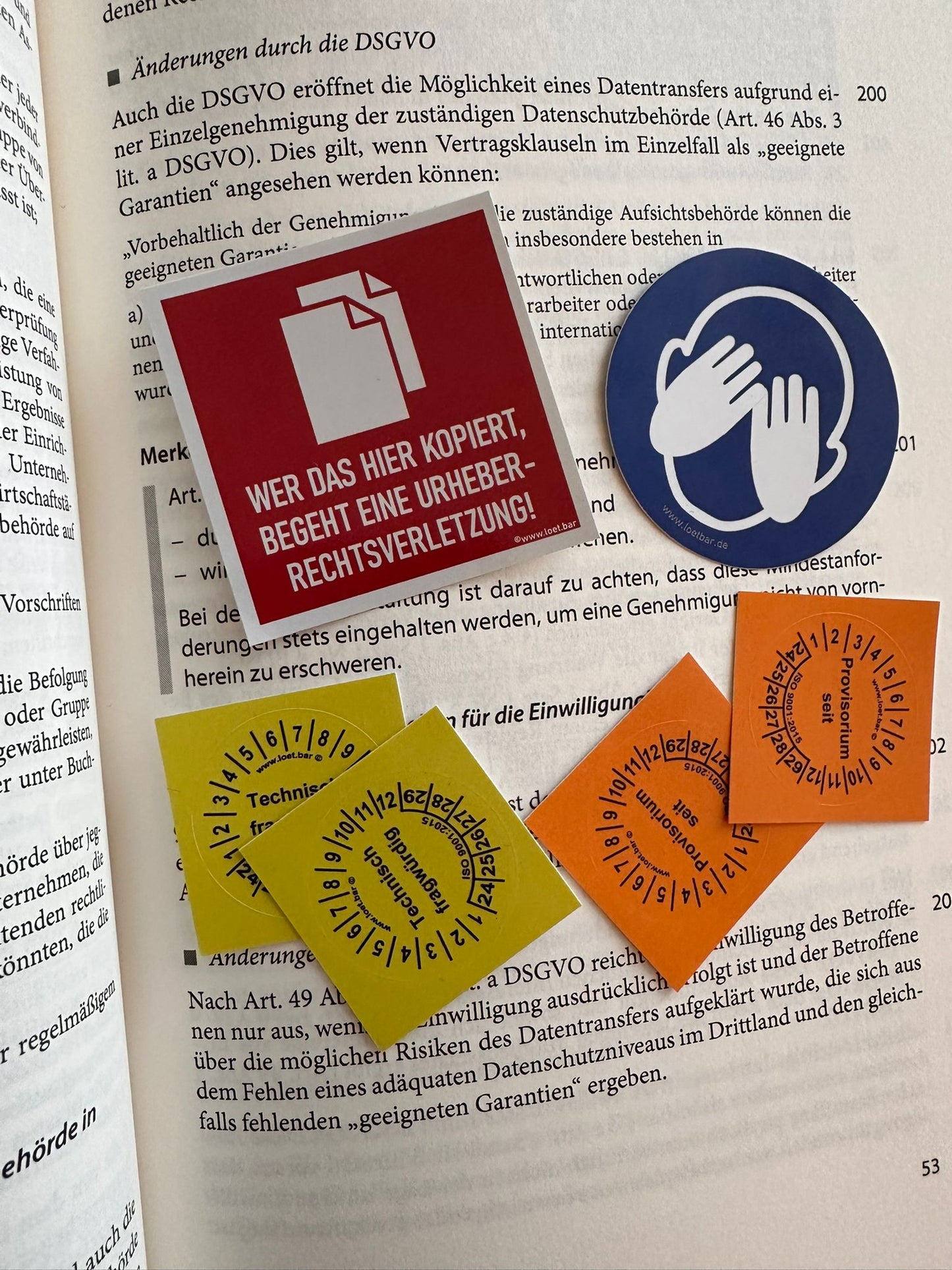 Kopierverbotset Sticker (6 Stk.)