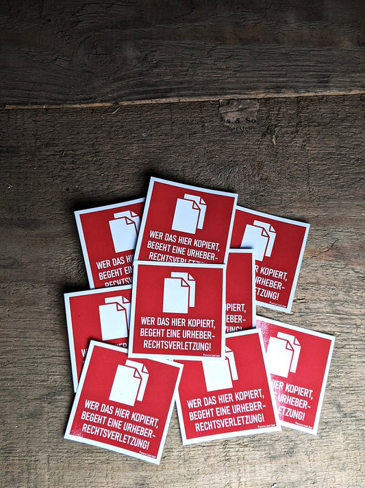 Kopierverbot Sticker (10 Stk.)