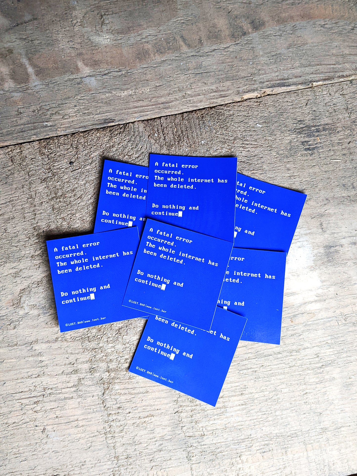 Internet Bluescreen Sticker (10 Stk.)